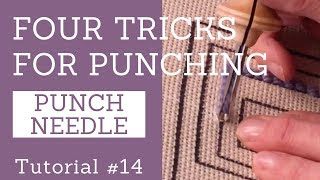 Four Tricks For Punch Needle Rug Hooking [upl. by Ashia]