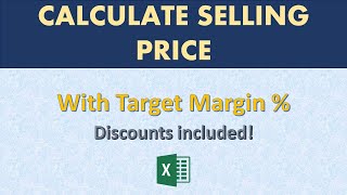 How to calculate selling price with cost and margin Discount and Rebate included [upl. by Olraced616]