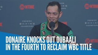 Donaire knocks out Oubaali in the fourth to reclaim WBC title [upl. by Eener]