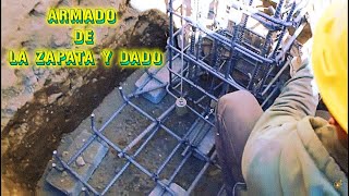 Ep 2  Armado de la zapata y dado  CONSTRUCCIONES IDEALES [upl. by Wrand]