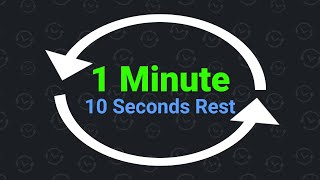 1 Minute Interval Timer with 10 Seconds Rest [upl. by Jeni]