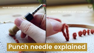 HOW does the ADJUSTABLE PUNCH NEEDLE work How do the loops actually stay in Punch needle explained [upl. by Suisyola]