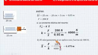 LEY DE HOOKE  EJERCICIOS [upl. by Wilkison782]