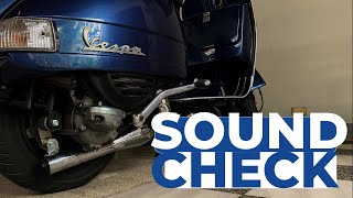 VESPA PX200 PINASCO RACING EXHAUST PIPE INSTALL  SOUND PROFILE [upl. by Ameehsat]