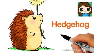 How to Draw a Hedgehog Easy [upl. by Ayila]