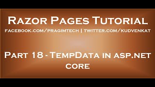 TempData in ASP NET Core [upl. by Sucramraj35]