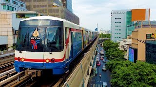 BTS Skytrain Bangkok Thailand 2024 4K [upl. by Ennayoj]