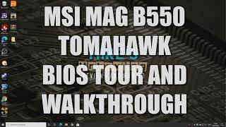 MSI MAG B550 Tomahawk BIOS Tour amp Walk Through [upl. by Anaizit526]