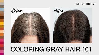 Coloring Gray Hair 101  Discover Kenra Color  Kenra Professional [upl. by Atirak]