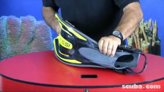 Cressi Frog Plus Adjustable Strap Fins Video Review [upl. by Ahsenat785]