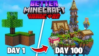 I Survived 100 Days in Better Minecraft SKYBLOCK [upl. by Akemit]