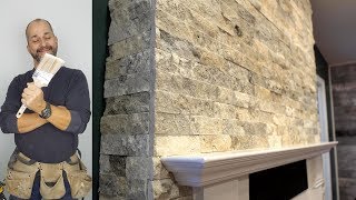 DIY How To Install Stone on Your Fireplace Easily [upl. by Raviv]