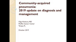 Community Acquired Pneumonia 2019 New Guidelines Update [upl. by Htial]