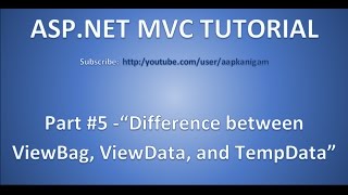 Part 5 Difference between ViewBag and Viewdata and TempData  Peak and Keep [upl. by Essenaj]