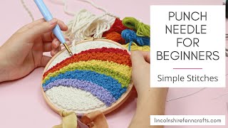 Punch Needle For Beginners  Learn The Basic Stitches [upl. by Stanford886]