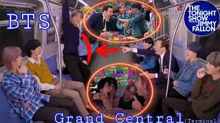 Bts Extended full Interview at Tonight Show BTS and Jimmy Fallon taking over Grand Central Terminal [upl. by Alrich]