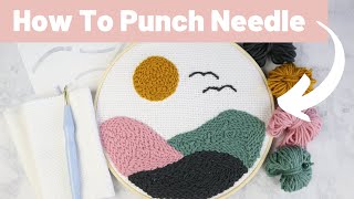 HOW TO PUNCH NEEDLE  HOW TO THREAD A PUNCH NEEDLE  HOW TO USE A PUNCH NEEDLE  TUTORIAL [upl. by Oiramrej76]