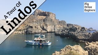 Lindos Rhodes  A Video Tour Of The Village And Bays [upl. by Yensehc]