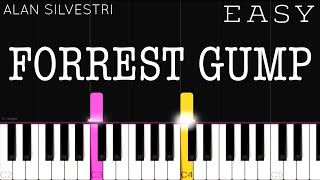 Forrest Gump Theme  EASY Piano Tutorial [upl. by Swithbert]