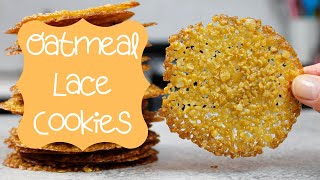 How to Make Oatmeal Lace Cookies  CHELSWEETS [upl. by Adler]