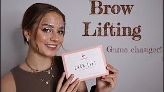 Brow Lifting DIY ✨  Augenbrauen Trend  Easy selbstgemacht  Sophie Breuer [upl. by Ynehteb]