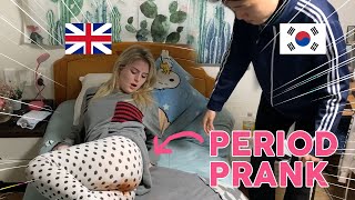 AMWFPeriod Prank On My Korean Boyfriend And See How He React HE IS CUTE [upl. by Felty]