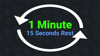 1 Minute Interval Timer with 15 Seconds Rest [upl. by Grunenwald]