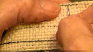 Punch Needle Rug How To Whip Stitching The Edges [upl. by Ellevel]