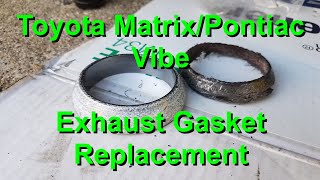 Exhaust Gasket Replacement on Toyota MatrixCorollaPontiac Vibe [upl. by Zeni218]