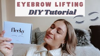 AUGENBRAUENLIFTING TUTORIAL  Brow Lifting selber machen mit dem Fleeky Eye Brow Lift Kit [upl. by Droffats]