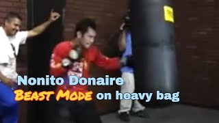 Nonito Doinaire Beast Mode on Heavy Bag [upl. by Atalante258]