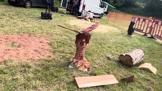 A fabulous range of wooden sculpture at Caerleon festival 2024 [upl. by Cinelli]