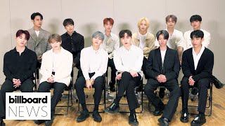 Seventeen Celebrates Their MiniAlbum ‘Your Choice’ No1 Debut I Billboard News [upl. by Ynnal276]