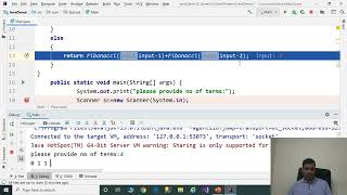 Fibonacci Series using Recursion in Java  Part 2 [upl. by Azzil862]