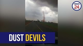 WATCH  Twin tornadoes spotted in Gauteng are actually gustnadoes says SA weather service [upl. by Nessi]