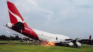 Boeing 747 Crash in Bangkok  Miracle in Thailand  Qantas Flight 1 [upl. by Yttam]