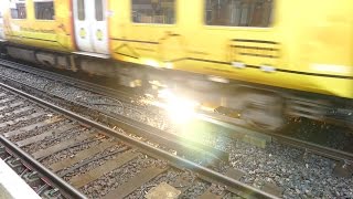 Merseyrail 507 009 making arcs at Birkdale station [upl. by Yddub]