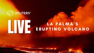 LIVE La Palmas erupting volcano [upl. by Elman]