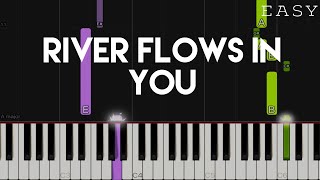 River Flows In You  Yiruma  EASY Piano Tutorial [upl. by Nirat958]