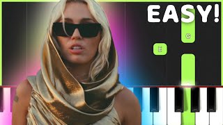 Flowers  Miley Cyrus  EASY Piano Tutorial [upl. by Dorcy]